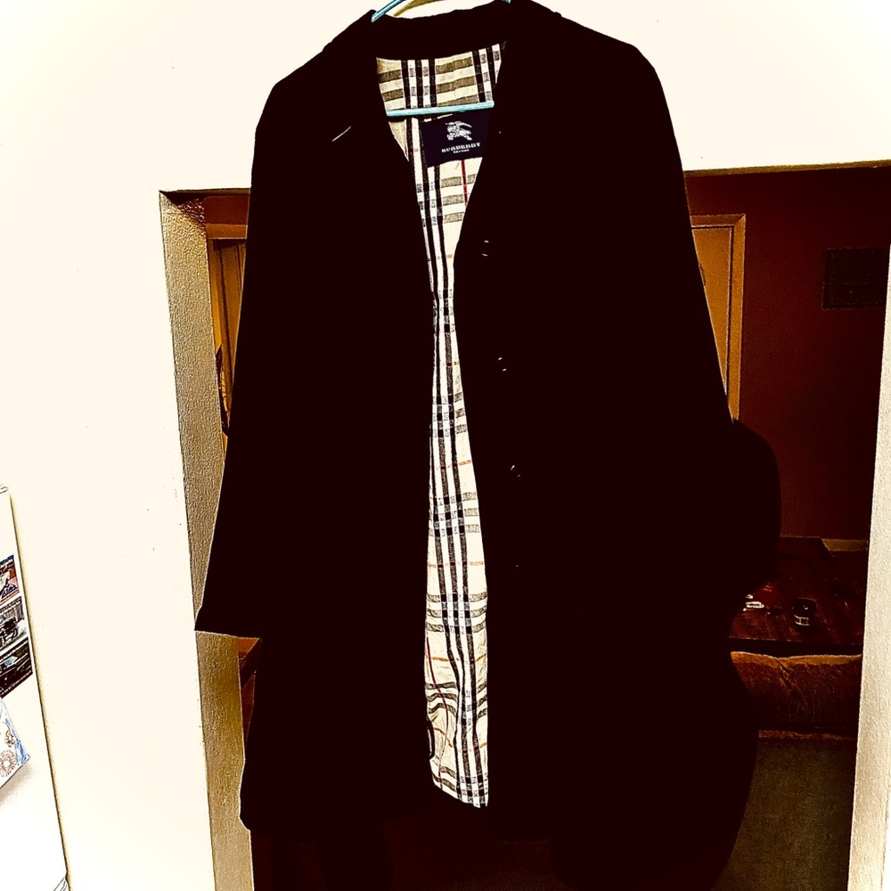 Burberry black designer jacket - size 10 - GC.572
